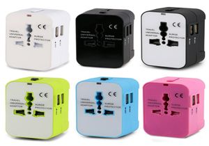 21A Adaptateur de voyage dans le monde entier tout dans un seul chargeur d'adaptateur de fiche de puissance universelle 2 ports USB pour USA EU UK AUS7153054