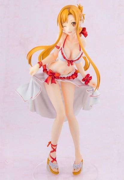 21cm Arte de espada de anime japonés en línea Yuuki Asuna PVC Figura de acción Figura de anime Modelo de juguetes Doll para regalo X05034329908