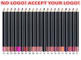 21Color 3in1 Matte Lip crayon Eyeliner Crayons de sourcils imperméables Lipliner Natural Pen accepter le logo personnalisé5299136