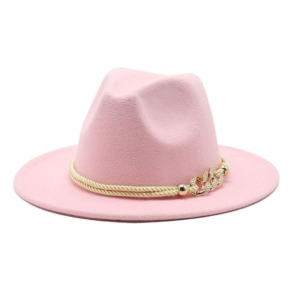 21 couleurs large bord Simple église Derby chapeau haut de forme Panama feutre solide Fedoras chapeaux pour hommes femmes laine artificielle mélange Jazz casquette