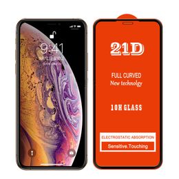 21D Gehard Glas voor iPhone 14 11 13 Pro Max 12 Mini 8 7 Plus Screen Protector Apple14 XS MAX X XR Volledige Cover Film
