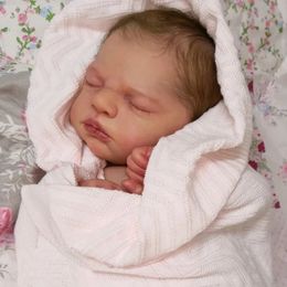 21Inch Reborn Doll Kit Everlee geboren Slapende Baby Levensechte Touch Zachte Onvoltooide Onderdelen DIY Speelgoed 240223
