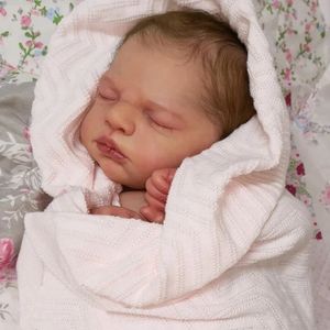 Everlee – Kit de poupée Reborn de 21 pouces, bébé endormi, toucher réaliste, pièces douces et inachevées, jouets DIY, 240223