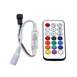 21Keys 5-24V RF Led Controller Mini Pixel Dimmer 3pin contrôle rvb pour WS2812B WS2811 WS2812 Led Pixels Strip Light RF, connecteur de module