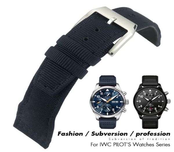 21 mm 22 mm 20 mm de haute qualité en nylon en nylon en cuir watch bracelet watch band pour iwc le Petit Prince Big Pilot Spitfire Accessoires 22077258796