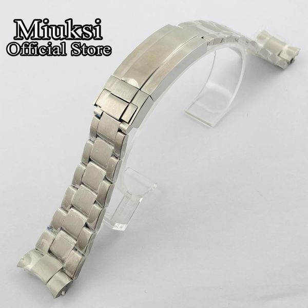 Bracelet de montre en acier inoxydable massif de 21 mm, boucle déployante, boîtier de montre de 43 mm, bracelet pour homme