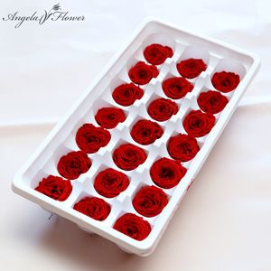 21 stks 2-3cm bewaarde bloem Everlasting Rose Immortal Austin Gift Box DIY Eeuwig Leven Bloem Materiaal Bruiloft Home Decor