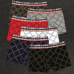 21ss 6 kleuren Zomer Heren Letters Ontwerpers Boxers Streep Merken Underpant Sexy Klassieke Mannen Boxer Casual Shorts Ondergoed Ademend Katoen ondergoed GEEN Doos