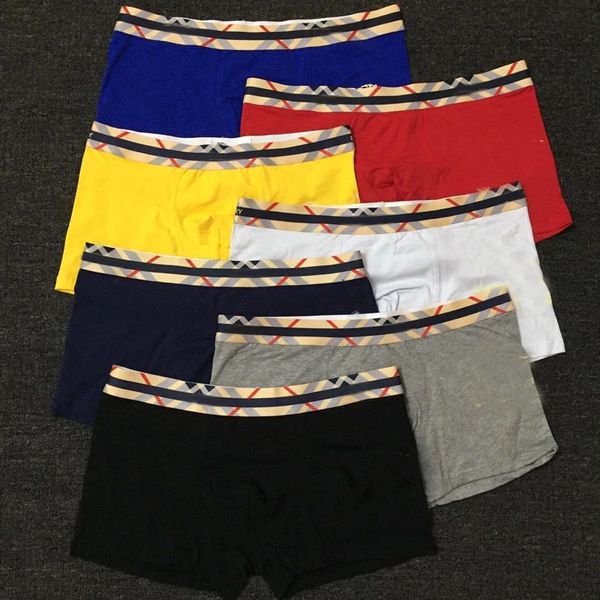 7 couleurs Sripe Lettres D'été Mens Designers Boxers Marques Sous-Vêtements Sexy Classique Hommes Boxer Casual Shorts Sous-Vêtements Respirant Coton Sous-Vêtements NO Box