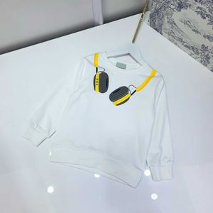 21ss marca niños sudaderas con capucha pantalones 2 piezas conjuntos otoño invierno ropa tamaño 100-150 manga larga suéter blanco