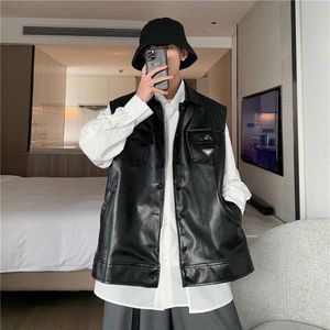 21SS classique hip hop hommes gilet chaud confortable col supérieur de haute qualité en cuir de soie rembourré hiver sports de plein air petite étiquette j315C