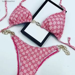 21SS Diseñador Bikini Sexy Mujeres Conjunto con letras Verano L Traje de baño para dama Traje de baño Traje de baño sin espalda Ropa de playa S-XL