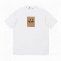 21SS Designer Tide T Shirts borstletter gelamineerde afdruk korte mouw High Street kleine linker schouder grote editie shirt lettertoppen zomer top verkoop ronde kraag 5xl