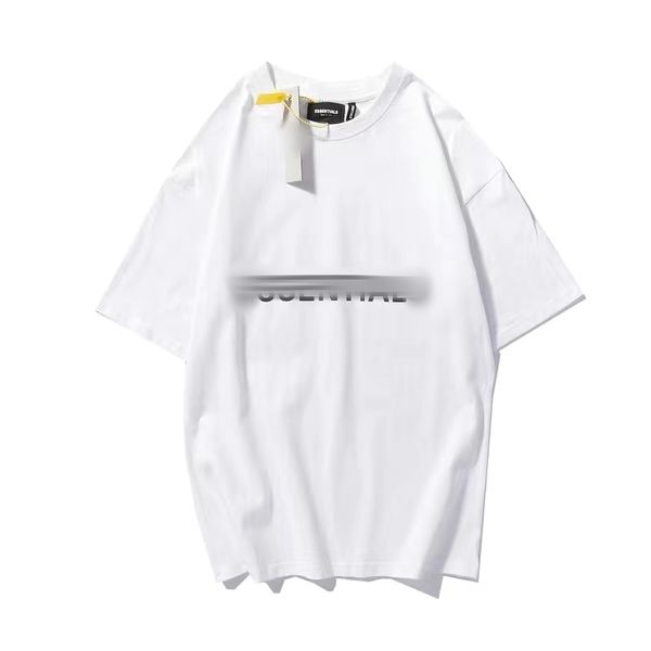 21SS Diseñador Tide T Shirts Carta de cofre Impreso laminado de manga corta Camiseta casual de gran tamaño Camiseta 100% puro de algodón para hombres y mujeres S-4XL Venta caliente