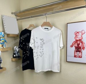 21ss diseñadores camisetas tee para hombre para mujer irregular avión carta impresión hombre moda calle manga corta lujos negro blanco