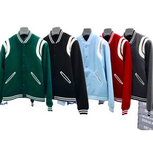 Hombres Mujeres Diseñador de lujo SLP Chaquetas de uniforme de béisbol Paneles Patchwork Chaqueta de marca para hombre Abrigo rompevientos Ropa de calle al aire libre ropa de gran tamaño athleisure