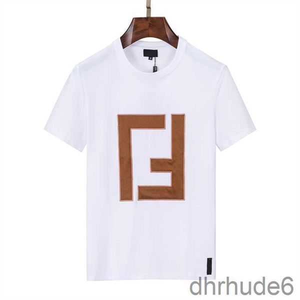 21ss Hombres Impresos Camisetas Diseñador Acuarela Carta Impresión Ropa Manga corta Camisa para hombre Etiqueta Blanco Negro Bin F8IU F8IU