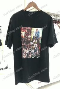 21SS Hommes T-shirts imprimés Polos Designer Peinture à l'huile Paris Imprimer Vêtements à manches courtes Chemise pour hommes Tag Blanc Noir 07