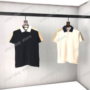 21SS Hommes T-shirts imprimés Polos Designer Bande réfléchissante Aquarelle Paris Vêtements Mens Chemise Tag Loose Style Noir Blanc 06262M