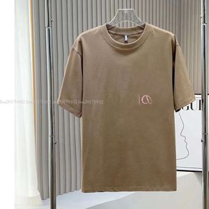 21SS Mens T-shirtontwerper Tide T-shirts borstletter gelamineerde afdruk korte mouw High Street losse oversize man Casual T-shirt 100% pure katoenen tops voor mannen