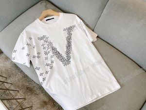 22ss Mannen Vrouwen Ontwerpers T-Shirts tee Vliegtuigen afdrukken korte mouw Man Ronde Hals parijs Mode Streetwear Zwart wit S-XL