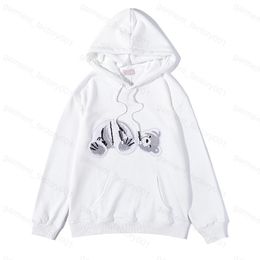21SS Mens Women Designer Angels Hoodie Sweater Sweatshirts Streetwear T-shirt Oerose Canada Vestes Pa Of Ow White Fog Bear Angel Hoodies