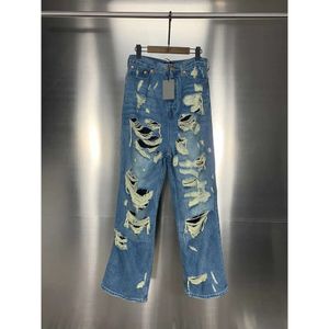 21Ss Heren Dames Designer Broek Blauw Denim Jacquard Letters Lente Zomer Heren Singelbroek Casual Letterbroek Bruiloft Zwart Wit 08 6 949