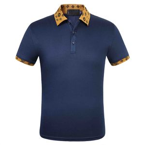 21ss nouveaux hommes marque vêtements à manches courtes chemise revers hommes d'affaires Polo haute qualité broderie coton homme Polo