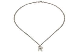 21SS RAF SIMONS 3D R Letter Pendant Non Fading Necklace Street Hip Hop Punk Accessories Holiday Gift8337568