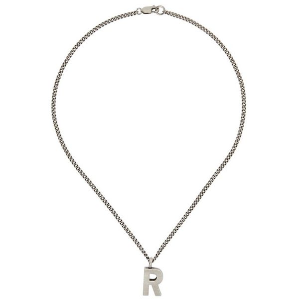 21ss Raf Simons 3D R lettre pendentif non décoloration Collier Street hip hop punk accessoires cadeau de vacances