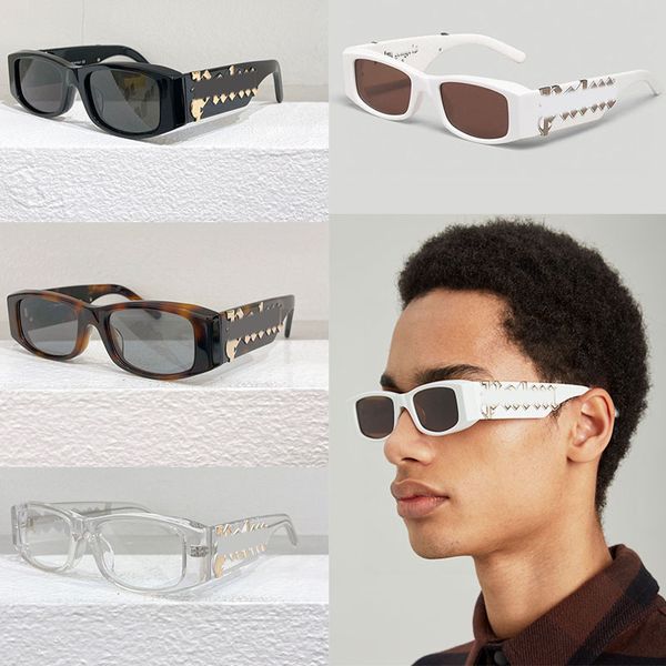 Designers de haute qualité lunettes de soleil à monture rectangulaire mode macaron couleurs luxueuses photos de rue pour hommes et femmes, lunettes de soleil avec boîte d'emballage PERI001