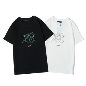 21ss Verano mujer Designe Tees Camisetas Estampado de letras Diseño de moda Patrón retro Alta calidad de lujo Mangas cortas Transpirable