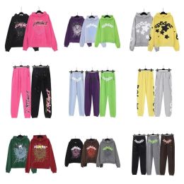 Sweat à capuche à sweat à capuche 5A Spider Mens For Men Sweatshirts Hoody Young Thug Angel Women Polo 555555 Purre Spider Web Hoodies Trackies Puff Print Paping Pantalon 01