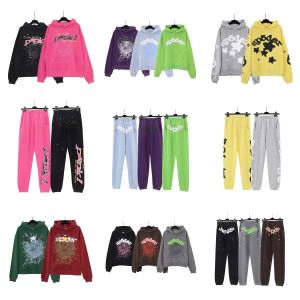 5A spider hoodie Heren sp5der Hoodie voor heren Sweatshirts Hoody Young Thug Angel Dames polo 555555 paars Spider Web Hoodies Trainingspak Puff Print Pullover broek