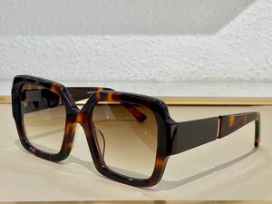 21X vierkante zonnebril Havana bruin gradiënt dames zomertinten Sunnies UV-beschermingsbril met doos