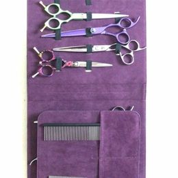 21x25cm put 10 stks lederen kapper tools tassen huisdier schaar case taille pack pouch houder styling accessoires 220317