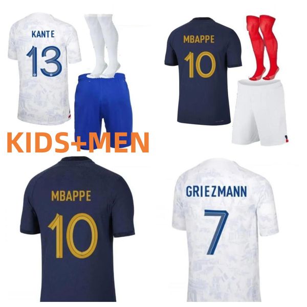 22 2023 BENZEMA MBAPPE camisetas de fútbol versión del jugador GRIEZMANN POGBA Copa del mundo francesa Equipo nacional Francia GIROUD Fans KANTE Camisetas de fútbol