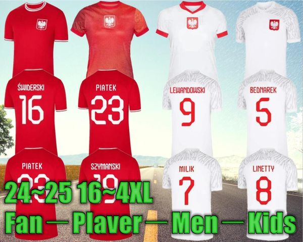 Pologne 2024 Maillot de football à domicile 18 Bartosz Bereszynski 10 Grzegorz Krychowiak 24 Przemyslaw Frankowski 13 Jakub Kaminski 6 Krystian Bielik National