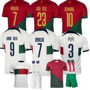 22 2023 portugal voetbalshirt RUBEN RONALDO Portugieser 22 23 Portugees voetbalshirt Heren Kindersets WK team Portugals tops Voetbalshirts