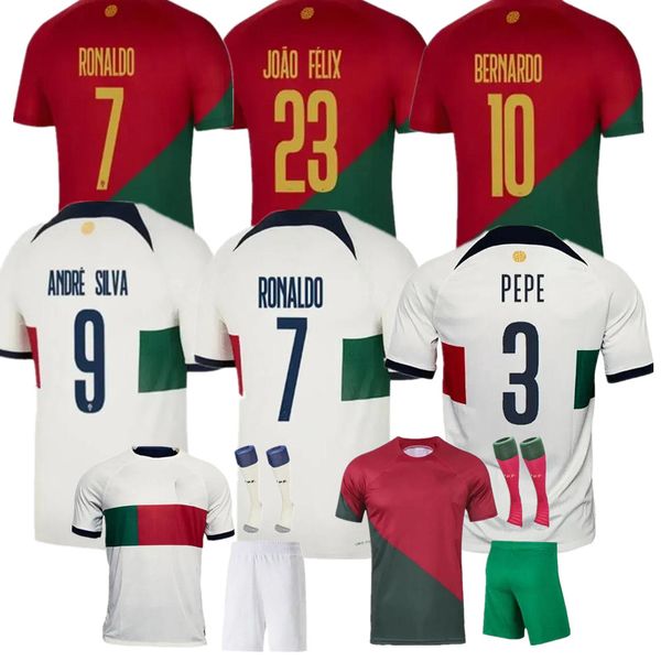 22 2023 Portugal camiseta de fútbol kit RUBEN RONALDO Portugieser 22 23 camiseta de fútbol portuguesa Hombres Conjuntos para niños Equipo de la Copa del Mundo Portugal tops Camisetas de fútbol