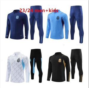 22 23 24 3 étoiles Argentine Soccer Jersey Messis Training Suit Football Shirt Maradona Di Maria 22/23/24 hommes Kid Kit Tracksuit Sethes Uniforms