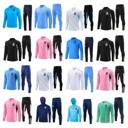 22 23 24 3Star Argentina Tracksuit Soccer Soccer Jersey Messis Training Suit Football Shirt Maradona Di Mena Men Kids Kit Kit Suit Suisse Set Uniforms