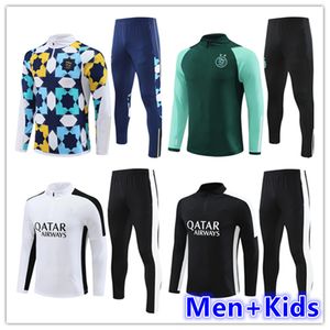 22 23 24 Algérie Algérie hommes enfants survêtements de football kit de veste de survêtement 2023 2024 tuta psgS hommes survêtement de football jogging maillot ensembles survetement foot chandal