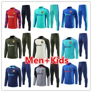 22 23 24 ANSU FATI Camisetas de football LEWANDOWSKI survêtements Veste hommes et enfants TRACKSUIT kit 2023 2024 barca SET garçons adultes TRAINING SUIT Barcelona tuta kits set