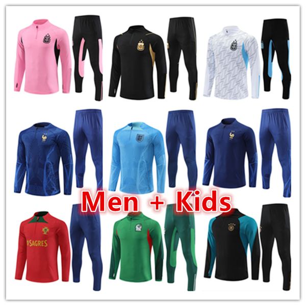 22 23 24 Argentina Trajes de fútbol para hombre Kit de traje de entrenamiento de fútbol 2023 2024 MESSIS Hombres y niños Chándal de fútbol Jerseys Chaqueta Kits para correr Survetement Chandal Tuta