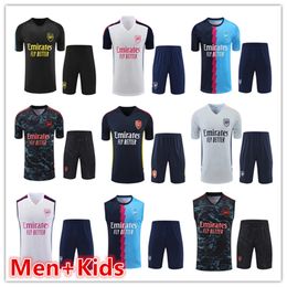 22 23 24 Arsen Pepe Saka Short Sheeves Jerseys Tracksuit Gunners Training Vest Vest Odegaard Thomas Tierney Smith Rowe 2022 2023 Soccer Tracksuits Men Kids Kit