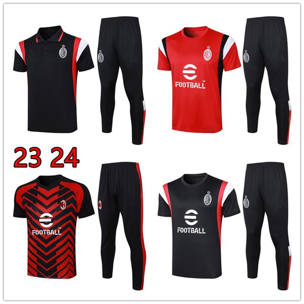 23 24 ASC Milans manches courtes pantalons longs survêtement football Sportswear costume d'entraînement 2023 2024 maillot de football uniforme Chandal sweat-shirt adulte ensembles