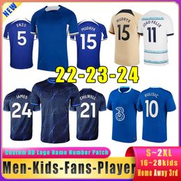 22 23 24 CFC Enzo Chelse Soccer Jerseys Mudryk 2023 2024 NKUNKU Football Shirt Players Fans Women's Kids Kit Thai versie