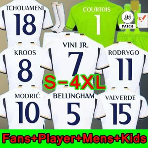 22 23 24 Fans Player Version Soccer Jerseys Real Madrids 2023 2024 Finales Champions 14 Kit Rodrgo Camiseta Tchouameni Vini Jr Rodrygo