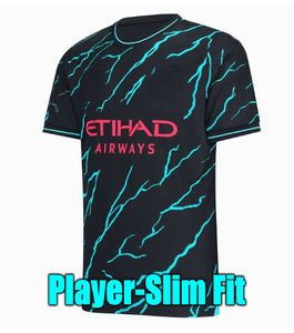 22 23 24 HAALAND SOCCER JERSEYS GREALISH MANS CITIES MAHREZ Fans Player Version DE BRUYNE FODEN 2024 2023 Football Tops Shirt Kit Enfants Ensembles 674